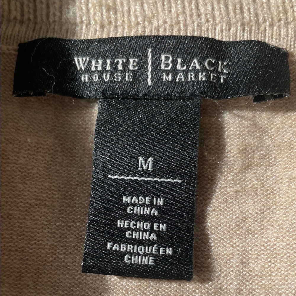 🫶 White House Black Market Soft Beige Cowl Neck Sweater - Picture 2 of 11
